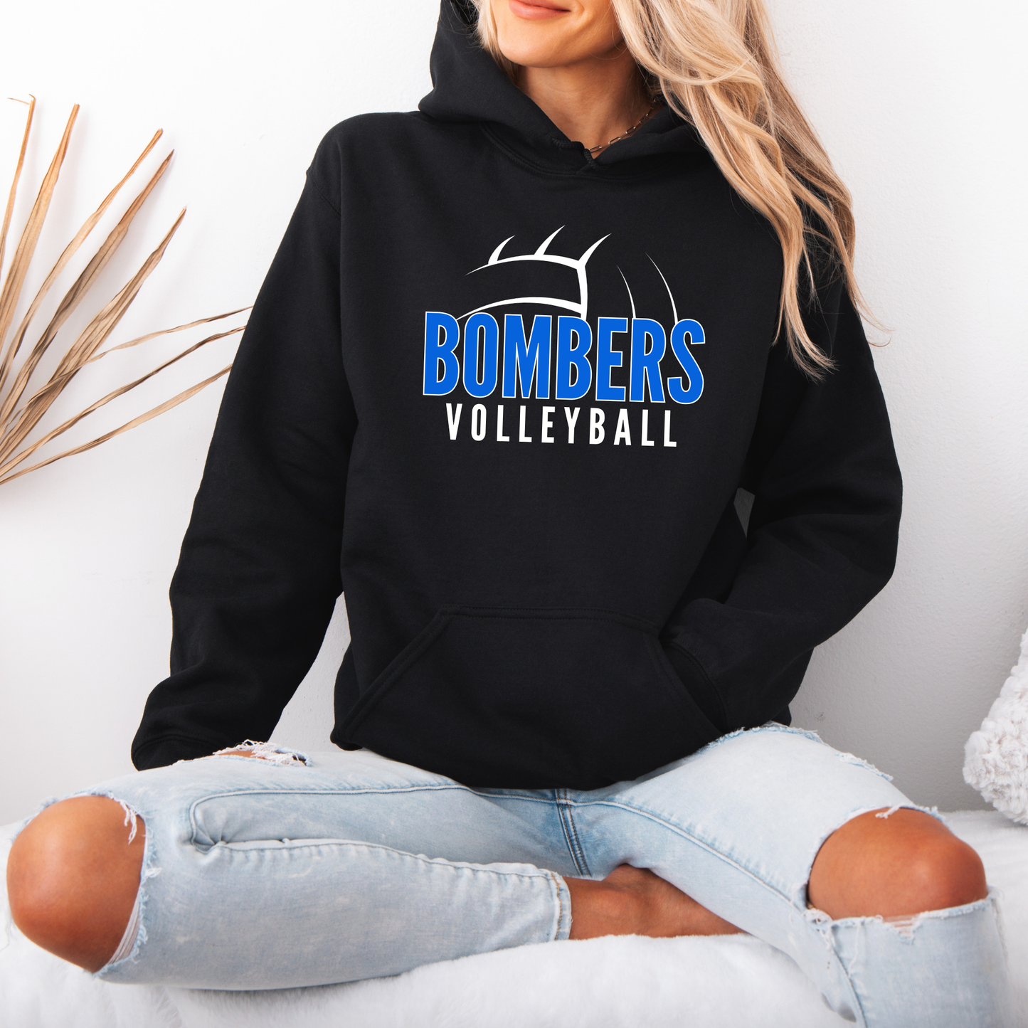 Volleyball 004 -Fleece Hooded Sweatshirt