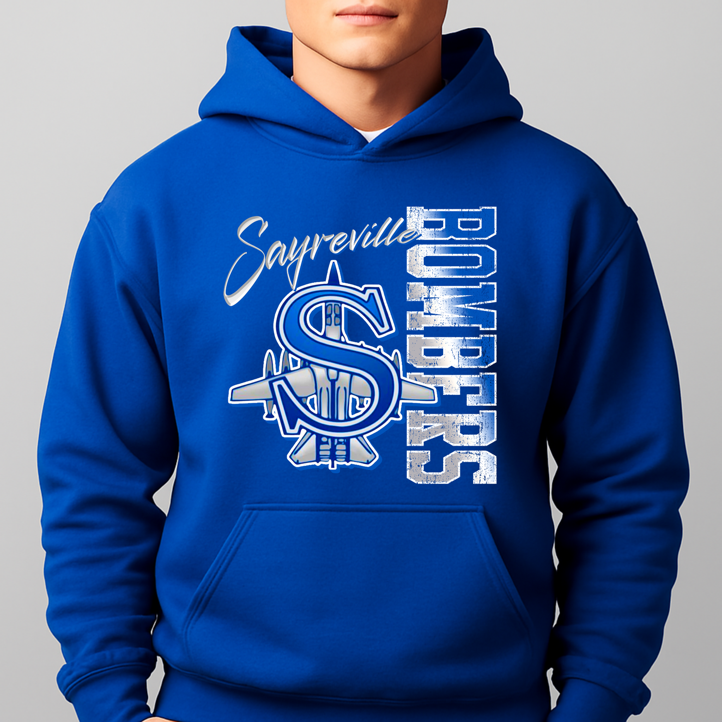Softball 025- Sayreville Bombers- Crewneck Sweatshirt or Hooded Sweatshirt or Tee Shirt