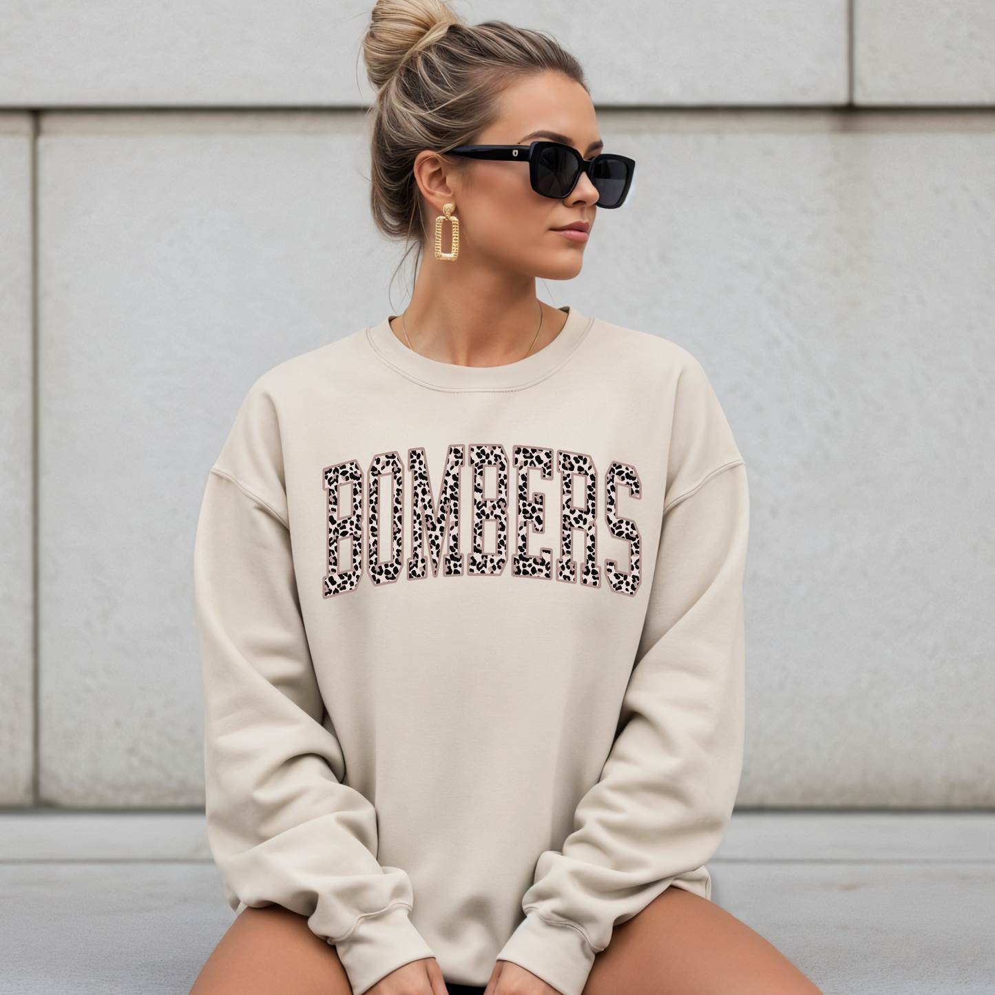 BBB - 001 - Bombers Cheetah Print - Tee-Shirt, Crewneck Sweatshirt or Hooded Sweatshirt