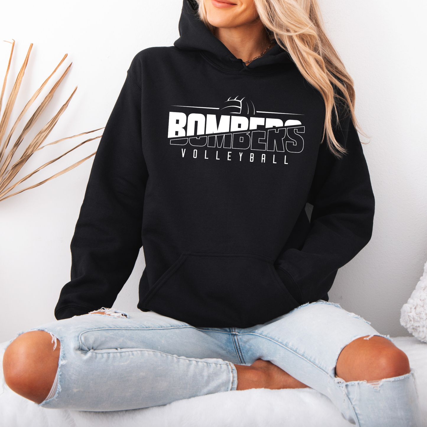 Volleyball 004 -Fleece Hooded Sweatshirt