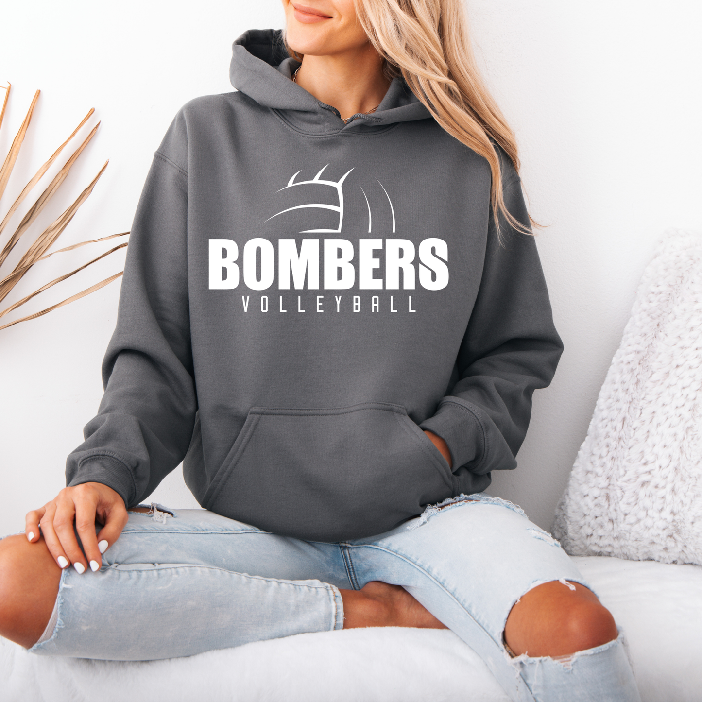 Volleyball 004 -Fleece Hooded Sweatshirt