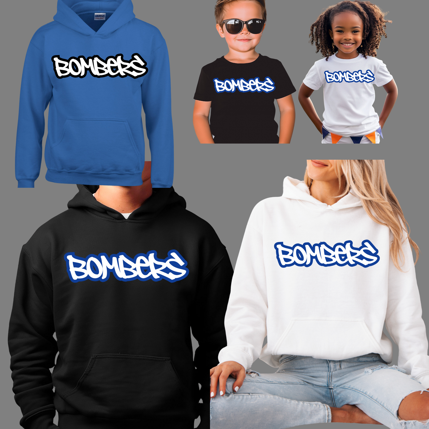 BGB 027 -Graffiti BOMBERS - Tee-Shirt - Crewneck Sweatshirt or Hooded Sweatshirt