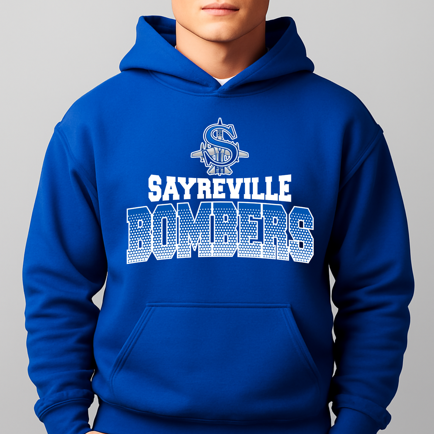Softball 026- Sayreville Bombers- Crewneck Sweatshirt or Hooded Sweatshirt or Tee Shirt