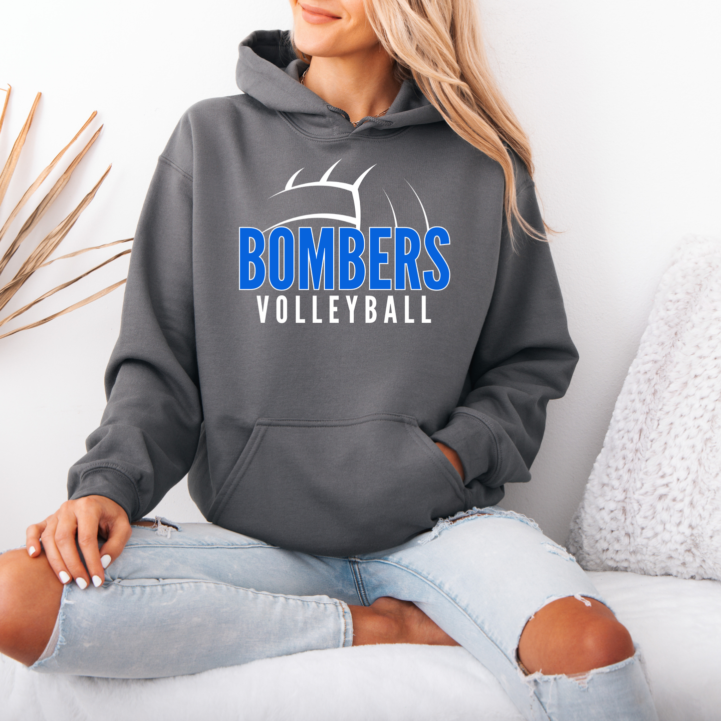 Volleyball 004 -Fleece Hooded Sweatshirt