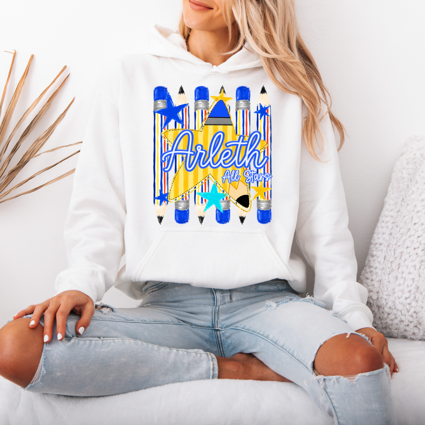 Arleth 006 - ARLETH pencil design - Tee Shirt, Crew neck Sweatshirt, or Hooded Sweatshirt