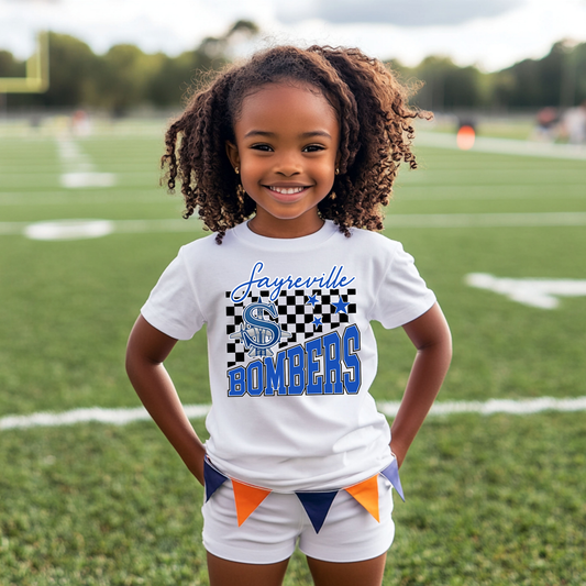Volleyball 030 BOMBERS - SAYREVILLE BOMBERS CHECKERED - Tee shirt