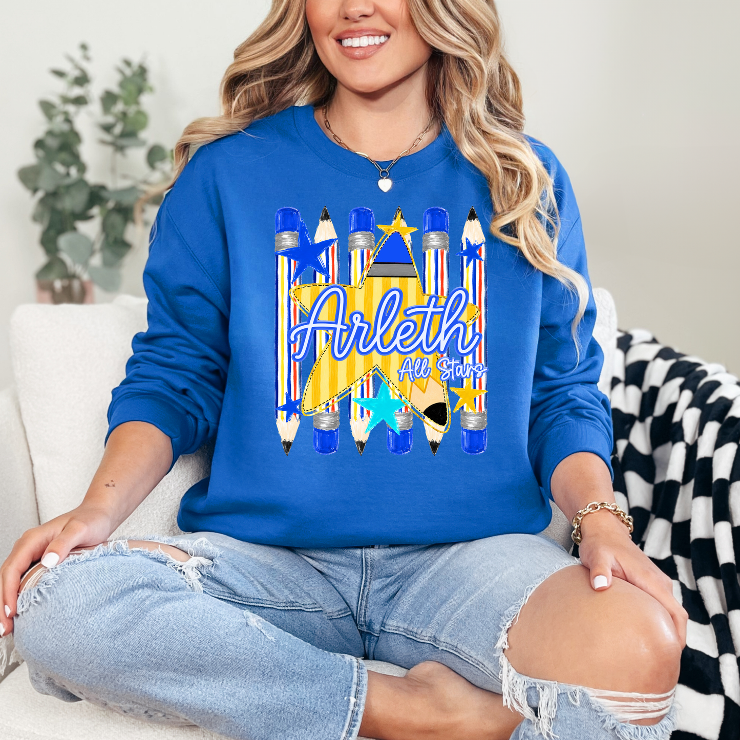 Arleth 006 - ARLETH pencil design - Tee Shirt, Crew neck Sweatshirt, or Hooded Sweatshirt