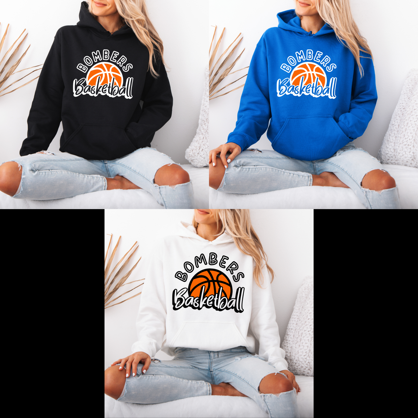 BGB 011 - Bombers Basketball- Tee- Shirt - Crewneck Sweatshirt or Hooded Sweatshirt