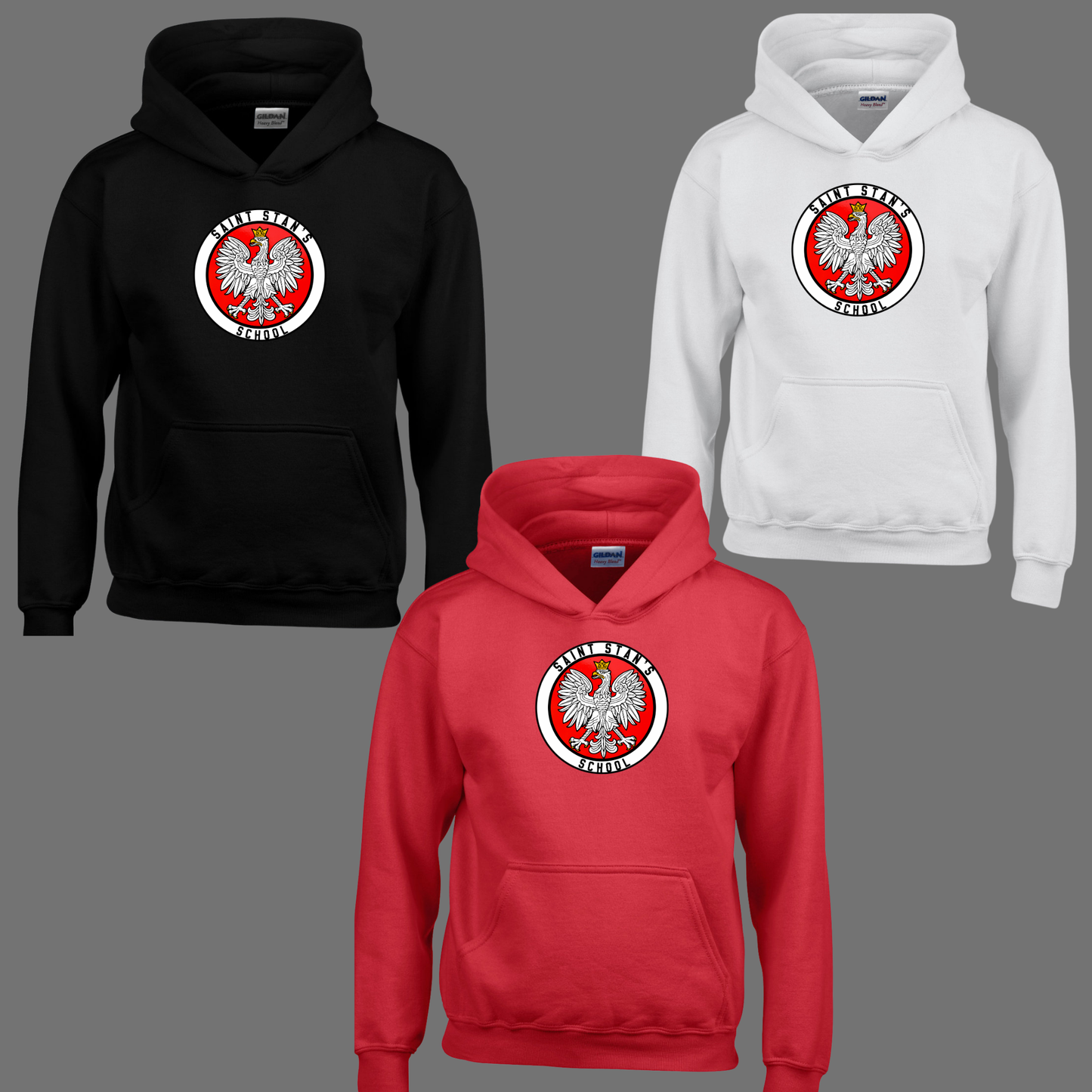 SSK 009 -St. Stan's original logo - Fleece HOODED Sweatshirt