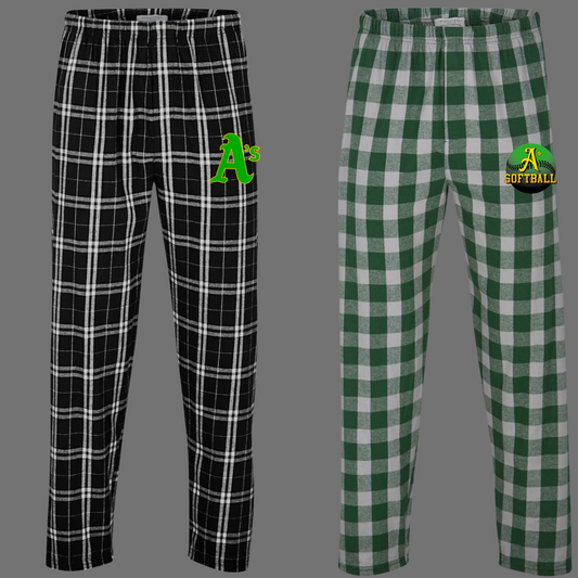South Jersey A's Softball 007 - Box craft Flannel PJ Pants with Pockets