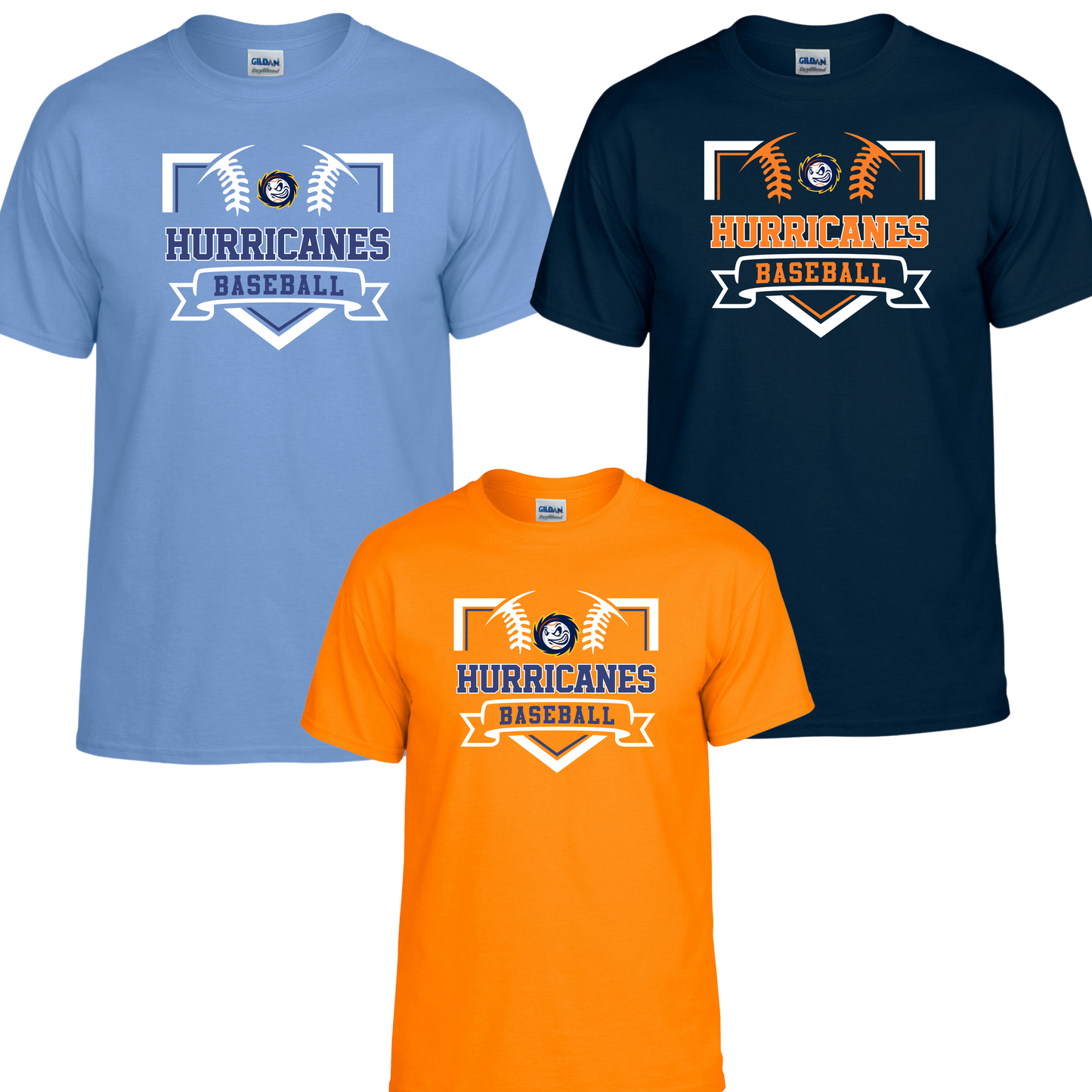 Hurricanes - Hurricanes Baseball Homeplate -Tee-Shirt