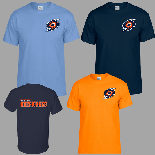 002 - Hurricanes Baseball - Soft style Unisex Tee Shirt (design front & back)