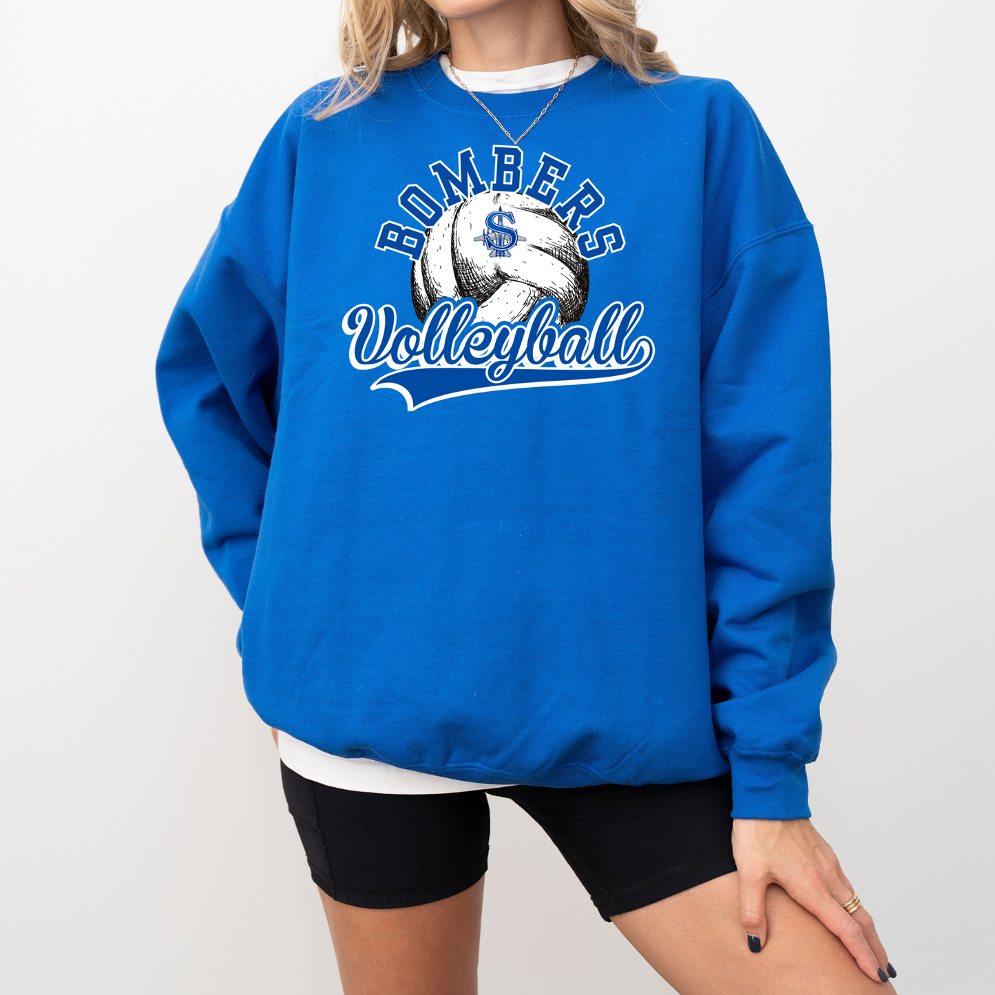 Volleyball 024-BOMBERS Volleyball- Fleece Crewneck Sweatshirt