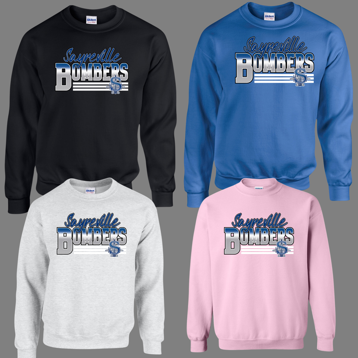 Wrestling 018 - SAYREVILLE BOMBERS design - Tee- Shirt - Crewneck Sweatshirt or Hooded Sweatshirt