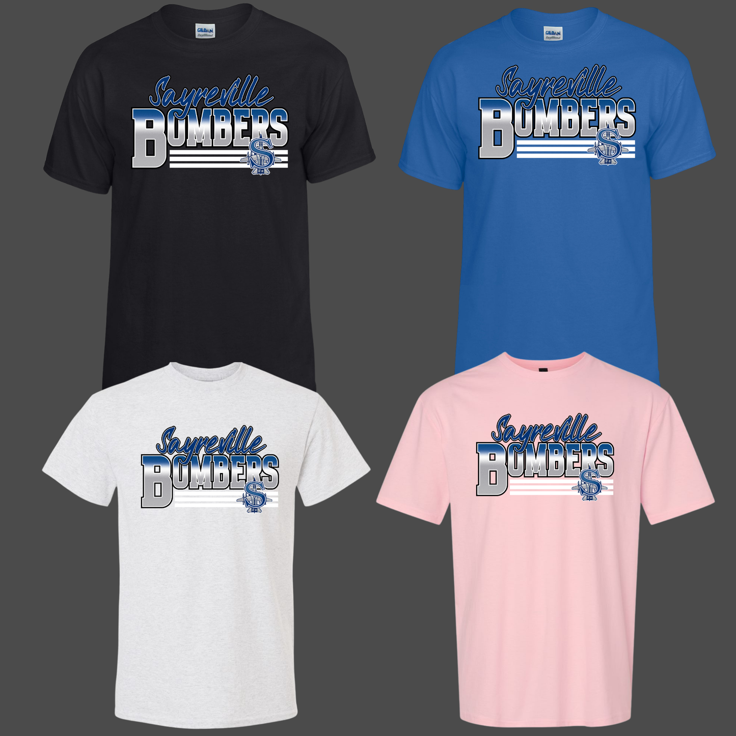 Wrestling 018 - SAYREVILLE BOMBERS design - Tee- Shirt - Crewneck Sweatshirt or Hooded Sweatshirt