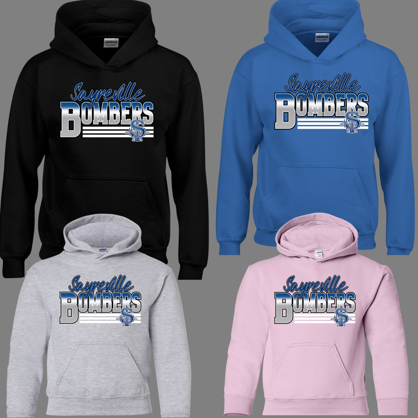 Wrestling 018 - SAYREVILLE BOMBERS design - Tee- Shirt - Crewneck Sweatshirt or Hooded Sweatshirt