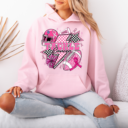 Soccer 031 -BOMBERS TANKLE CANCER -Hooded fleece SWEATSHIRT