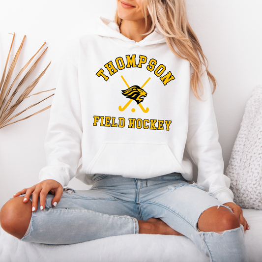 Thompson FH 006- Cotton Fleece HOODED Sweatshirt - White