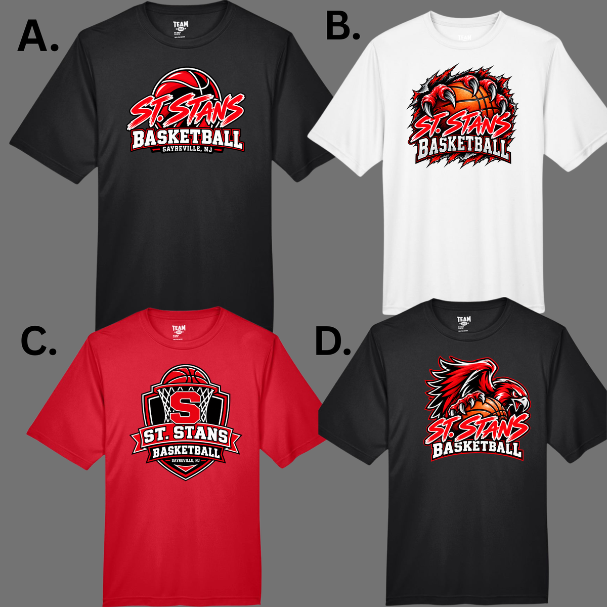 St. Stans Athletics 005 - BASKETBALL - Dri Fit Performance Tee-shirt
