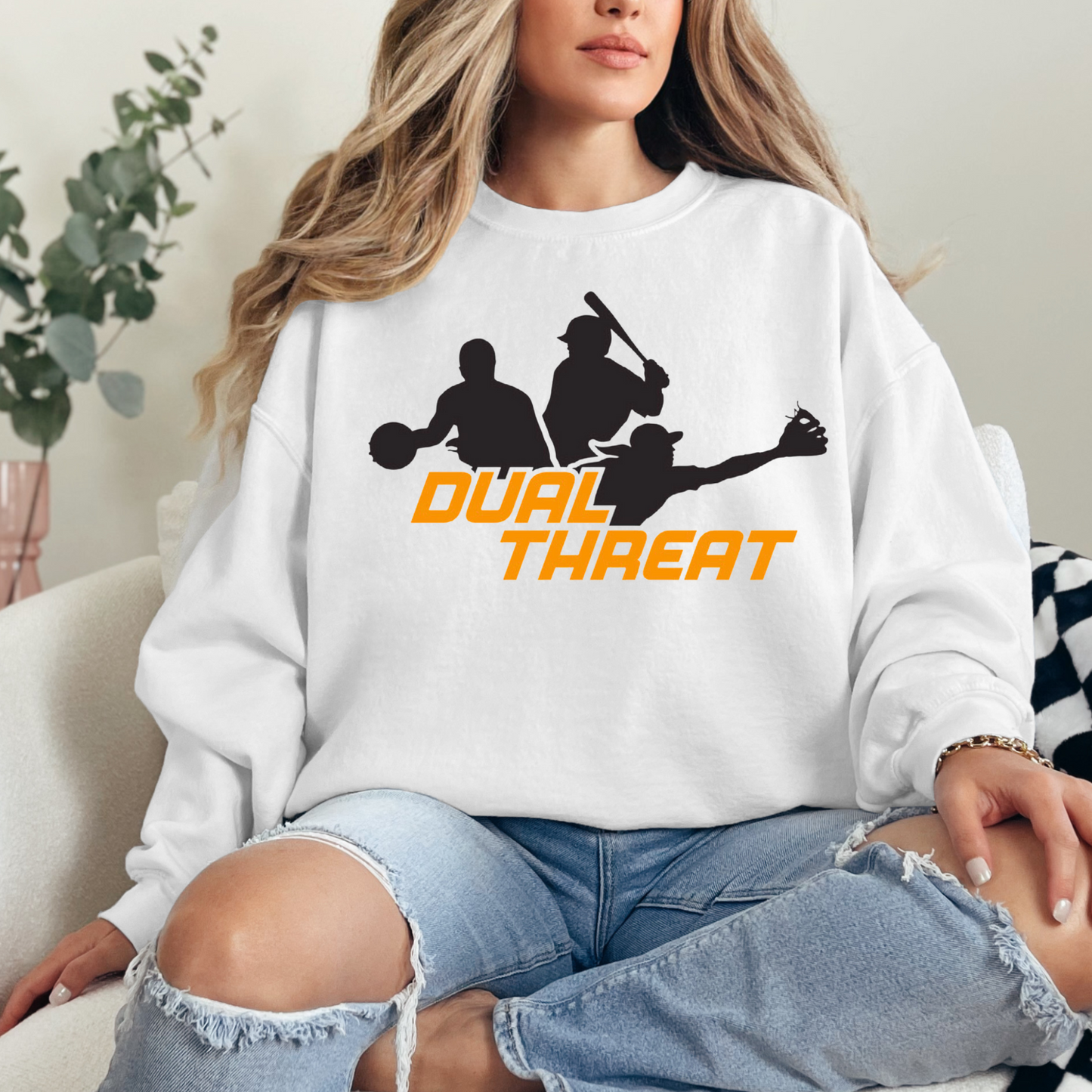 Dual Threat 003 - Gildan Soft Style Fleece - Crew Neck Sweatshirt