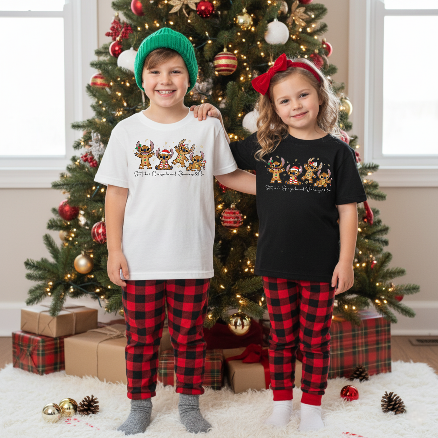 009 - Stitch - Merry Christmas - Tee-shirt - Crewneck or Hooded Sweatshirt