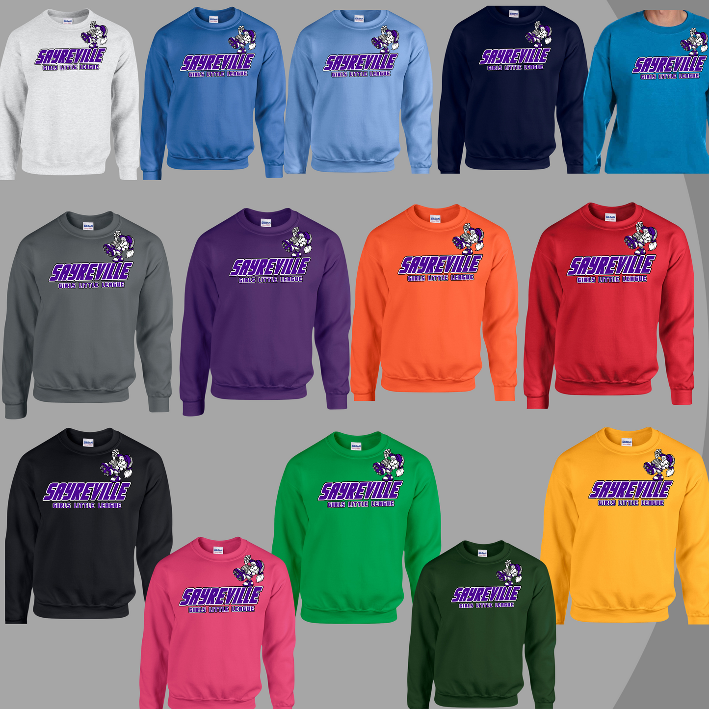 SLL 3 - Sayreville Little League - Crew Neck Sweatshirt