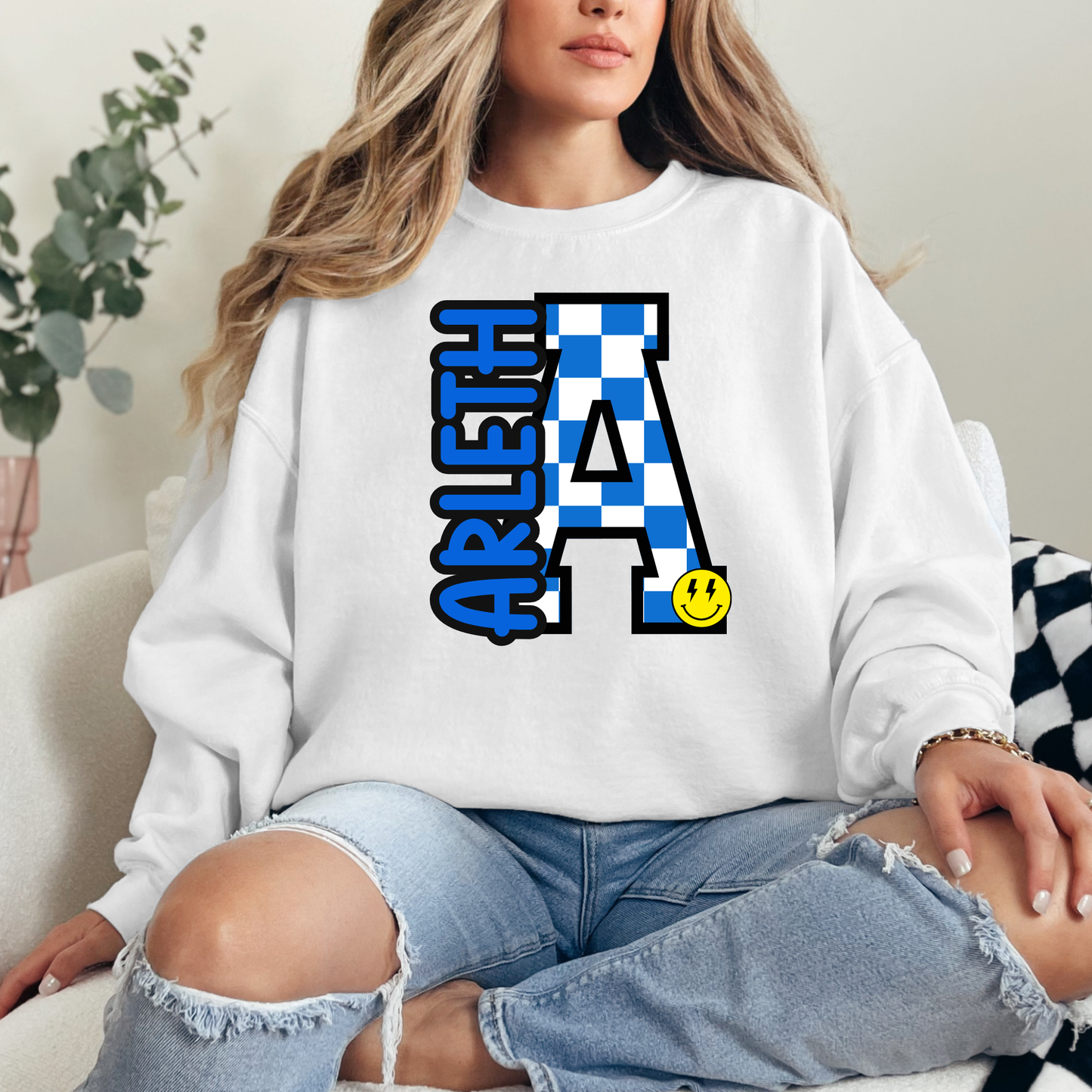Arleth 009 - ARLETH checkered A - Tee Shirt, Crew neck Sweatshirt, or Hooded Sweatshirt