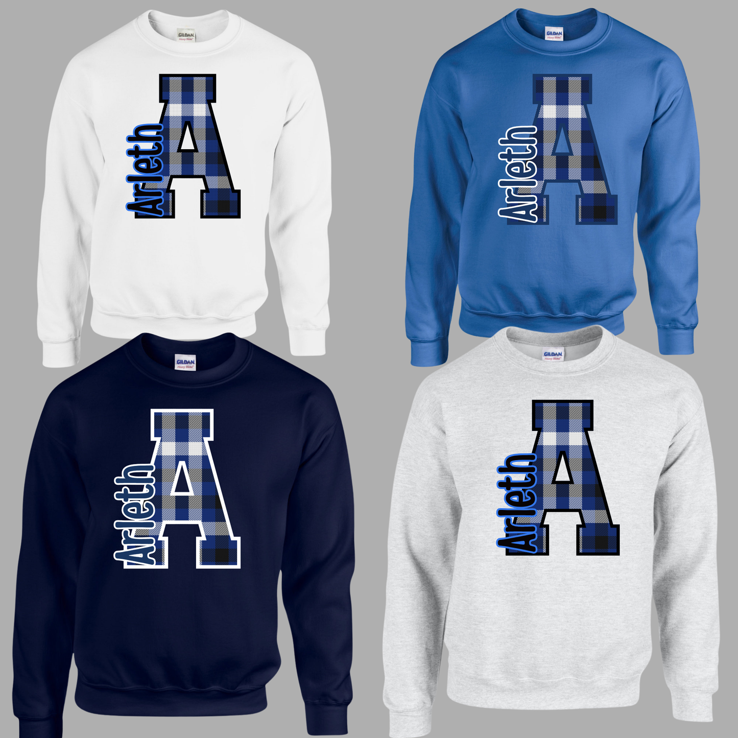 Arleth - 006 -PLAID A - CREW NECK Sweatshirt