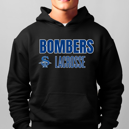 LAX- Bomber Lacrosse (Royal Blue)- Crewneck Sweatshirt or Hooded Sweatshirt or Tee Shirt