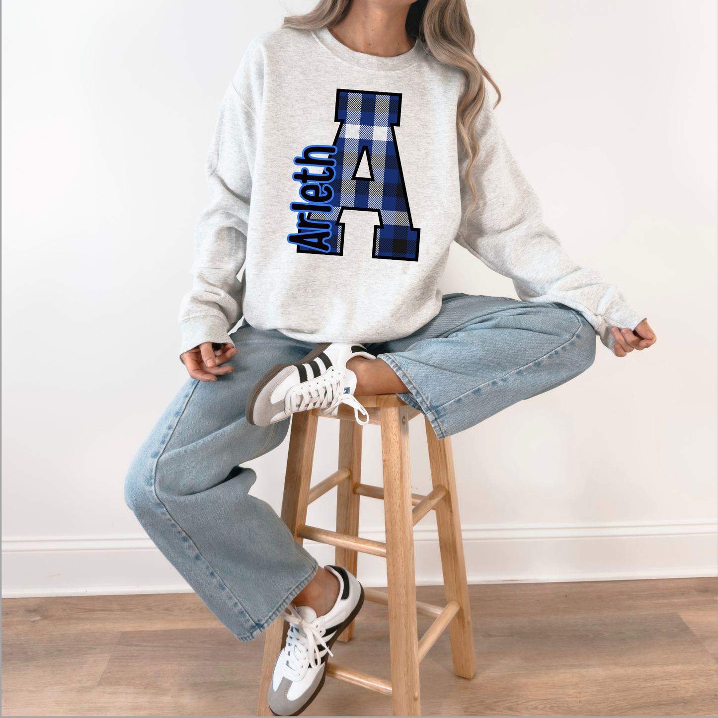 Arleth - 006 -PLAID A - CREW NECK Sweatshirt