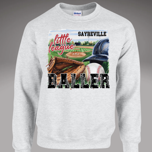 SLL 15 - Sayreville Little League -   Fleece Crewneck Sweatshirt
