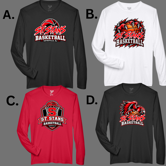 St. Stans Athletics 006 - BASKETBALL - Long sleeve Dri Fit Performance Shirt