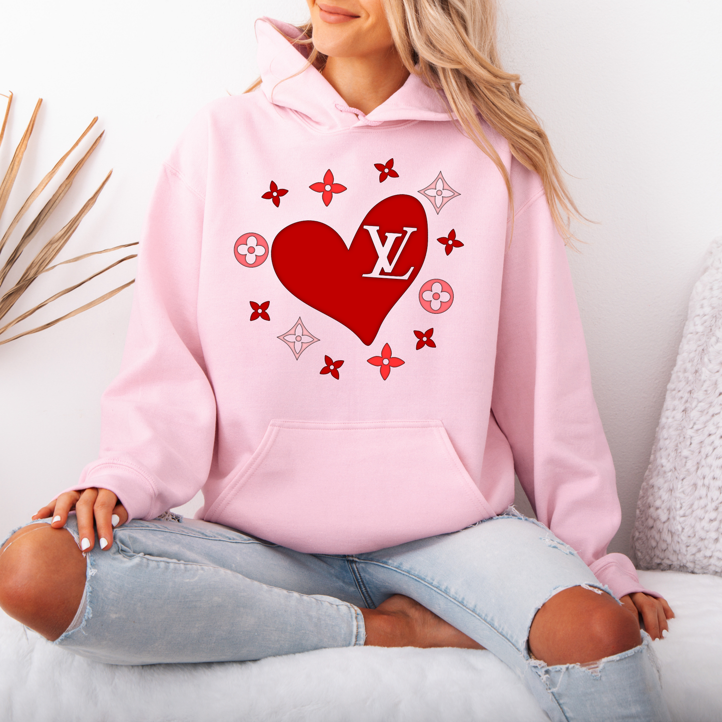 Designer RED heart - Tee-shirt - Crewneck or Hooded Sweatshirt
