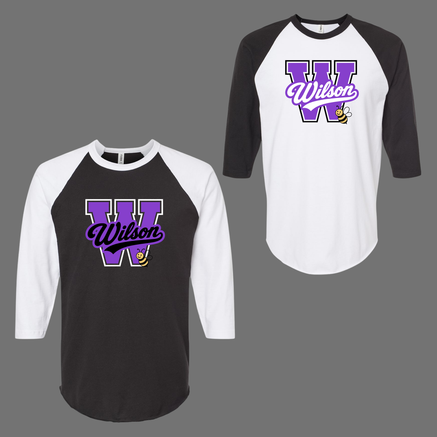 Wilson 009 - Raglan Shirt 3/4 Sleeve Shirt  - W Wilson logo