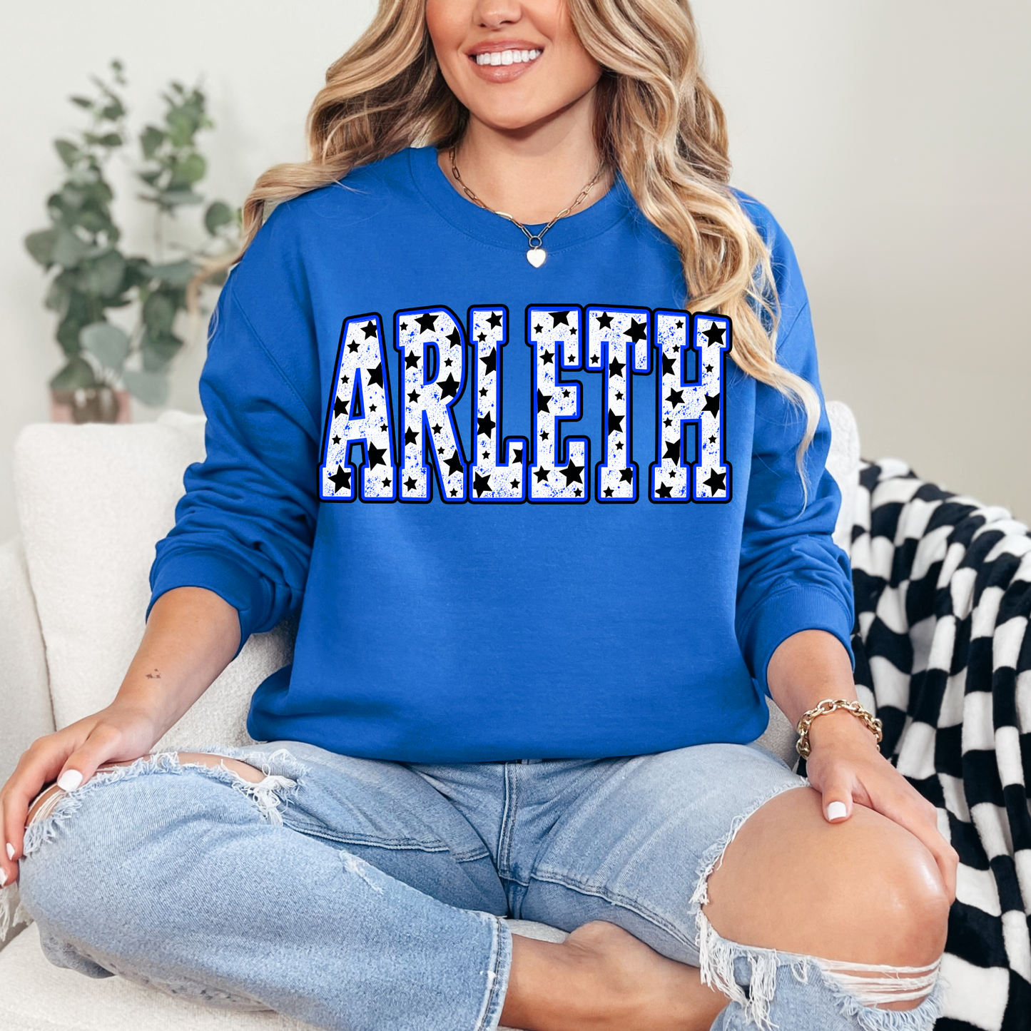 Arleth 017 - ARLETH Stars Wording - Tee Shirt, Crew neck Sweatshirt, or Hooded Sweatshirt