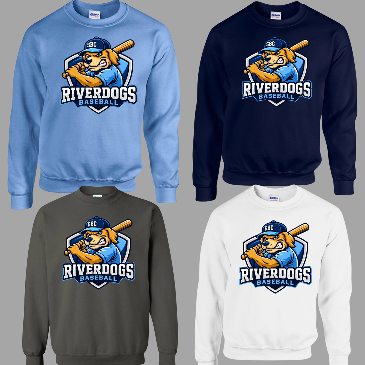 8U Riverdogs - Dog Design- Fleece Crew Neck Sweatshirt