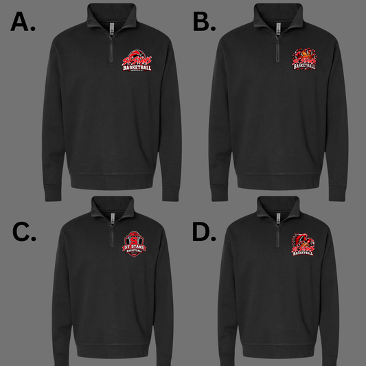 St. Stans Athletics 019 - BASKETBALL - 3/4 zip sweatshirt