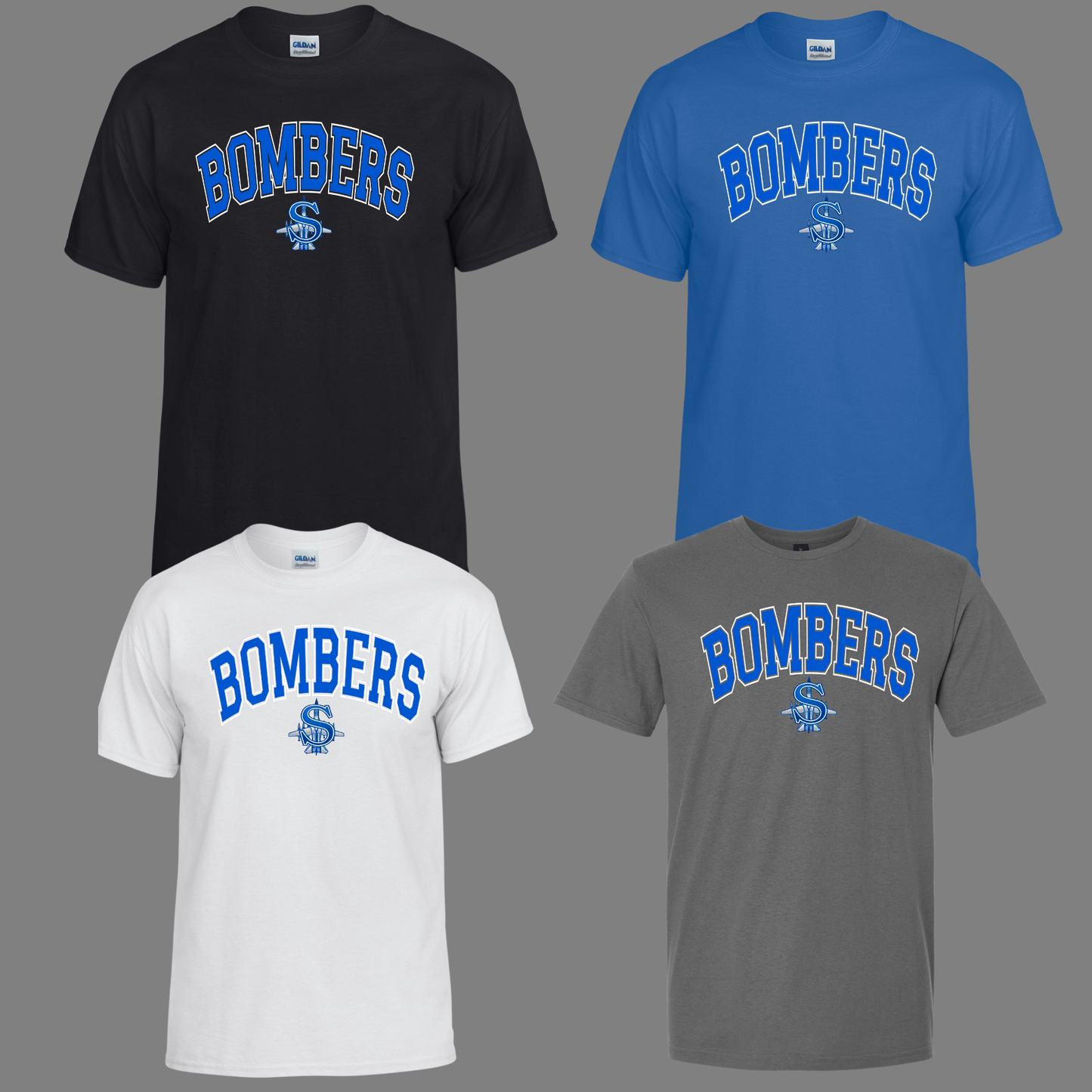 Wrestling 032- SAYREVILLE BOMBERS design - Tee- Shirt - Crewneck Sweatshirt or Hooded Sweatshirt