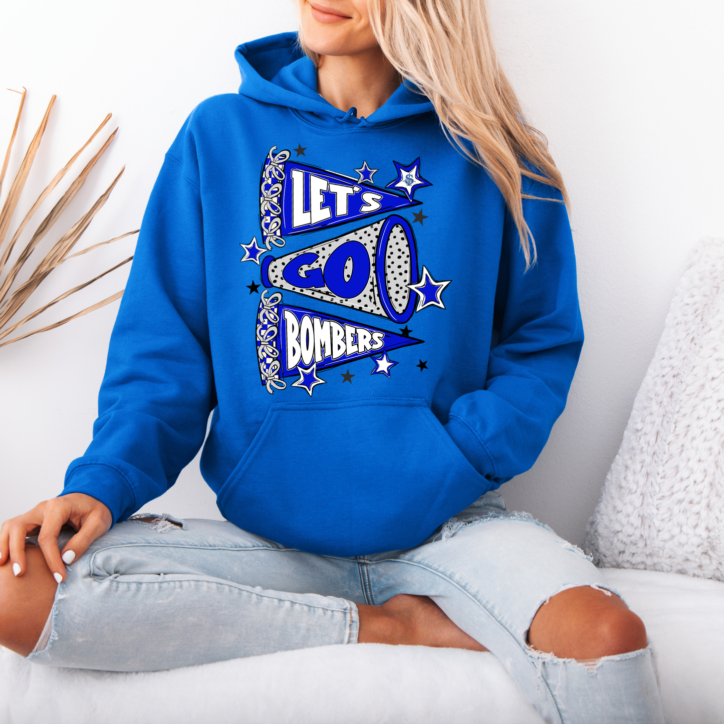 Soccer 028 -LETS GO BOMBERS -Fleece Hooded Sweatshirt