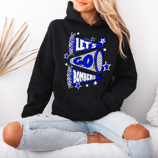 Soccer 028 -LETS GO BOMBERS -Fleece Hooded Sweatshirt