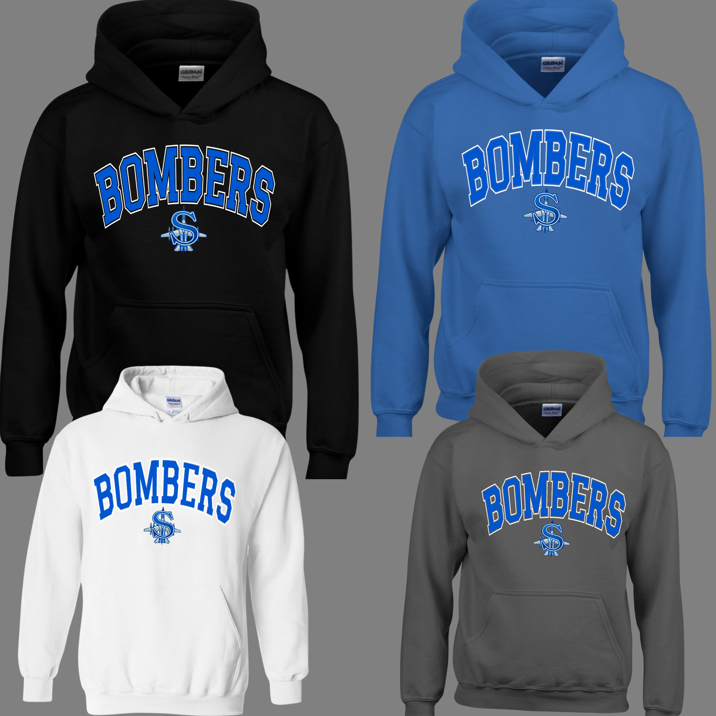 Wrestling 032- SAYREVILLE BOMBERS design - Tee- Shirt - Crewneck Sweatshirt or Hooded Sweatshirt