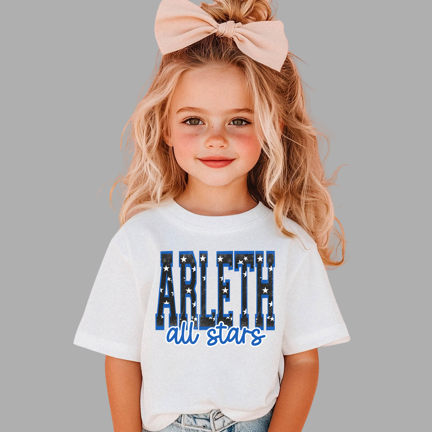 Arleth 011 - ARLETH star in wording design - Tee Shirt, Crew neck Sweatshirt, or Hooded Sweatshirt