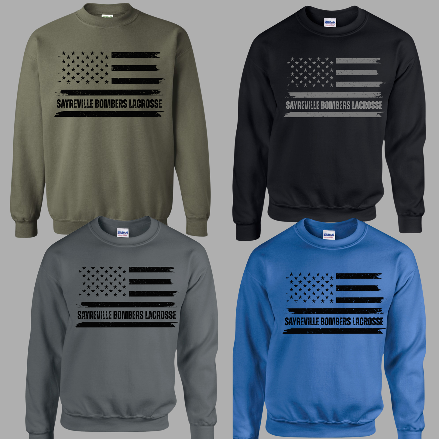 LAX -BOMBERS LACROSSE FLAG - Fleece Unisex- Hooded Sweatshirt