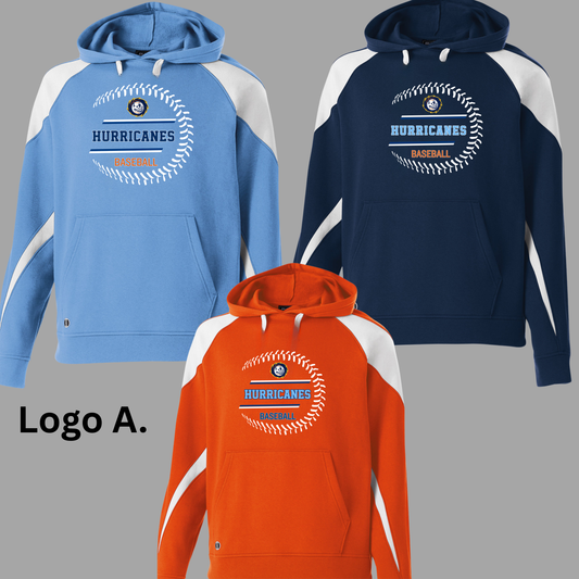 Hurricanes 006 - Holloway Fleece Color Block Hooded Sweatshirt