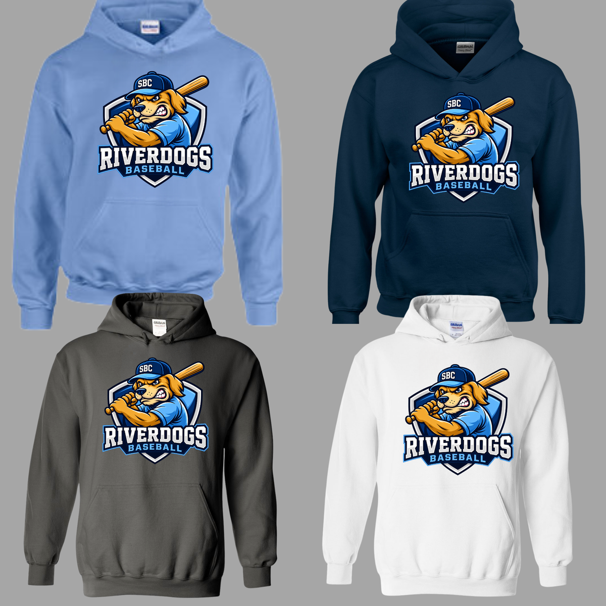8U Riverdogs - Dog Design - Fleece Hooded Sweatshirt