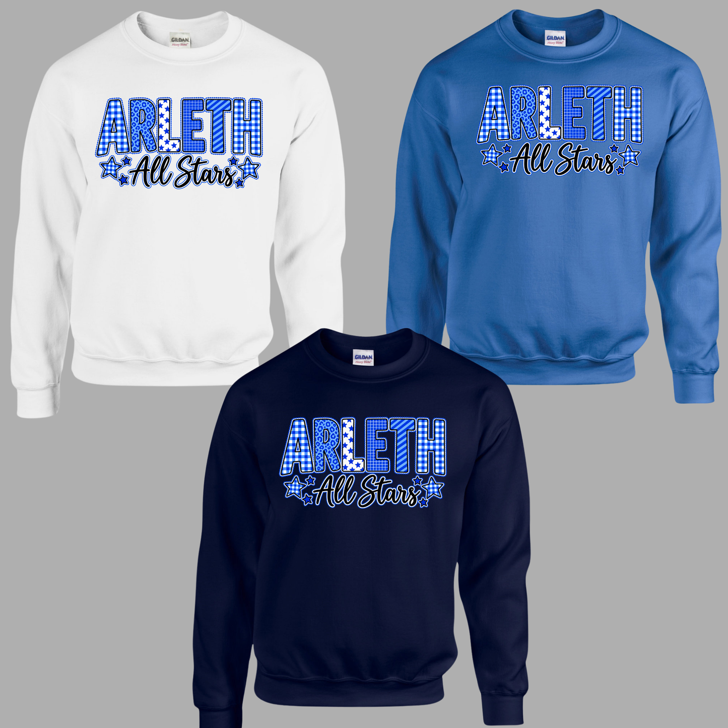 Arleth 001 - ARLETH All Stars (patches design) Tee Shirt, Crew neck Sweatshirt, or Hooded Sweatshirt