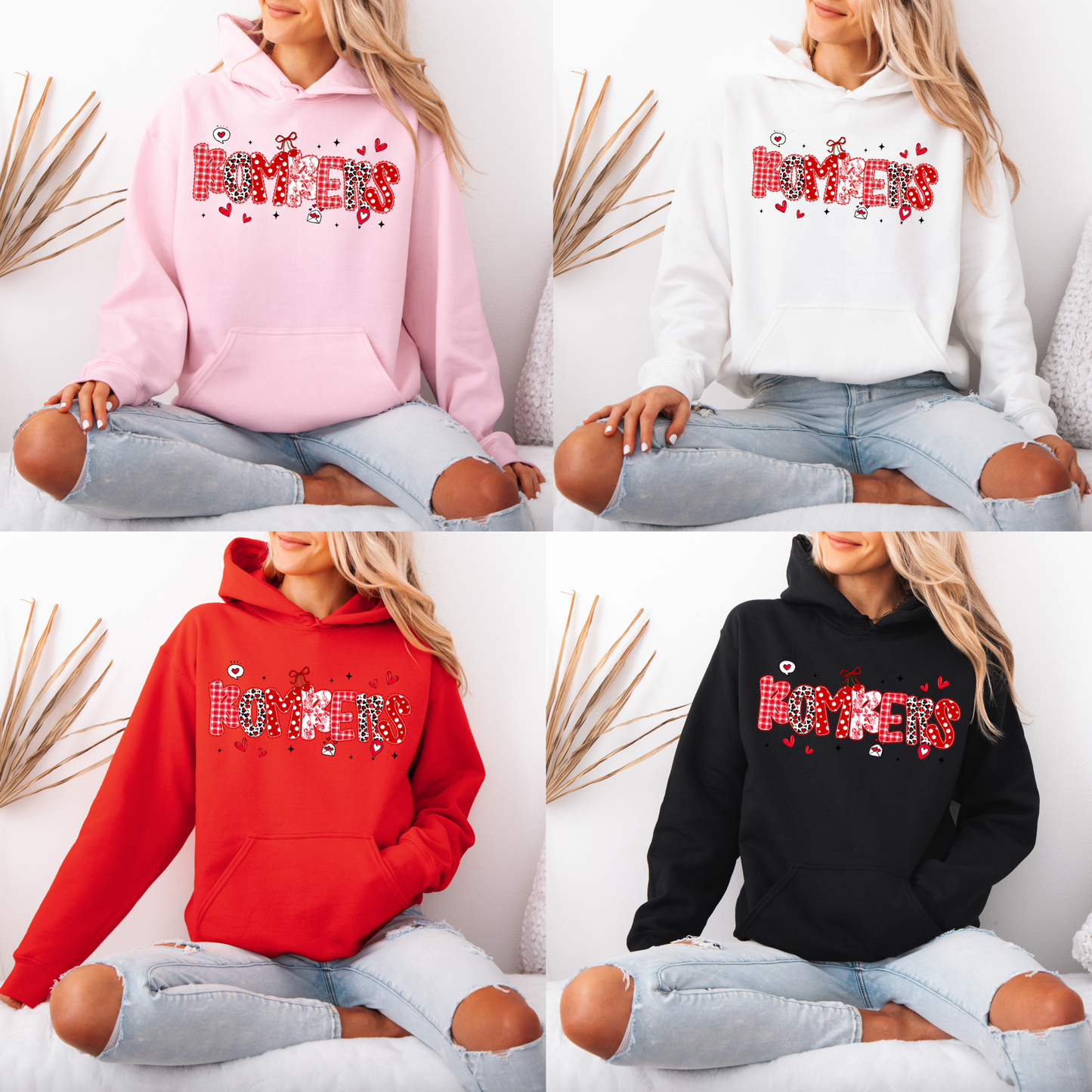 BGB 036 -Bombers Red lace outline - Crewneck Sweatshirt or Hooded Sweatshirt or Tee Shirt