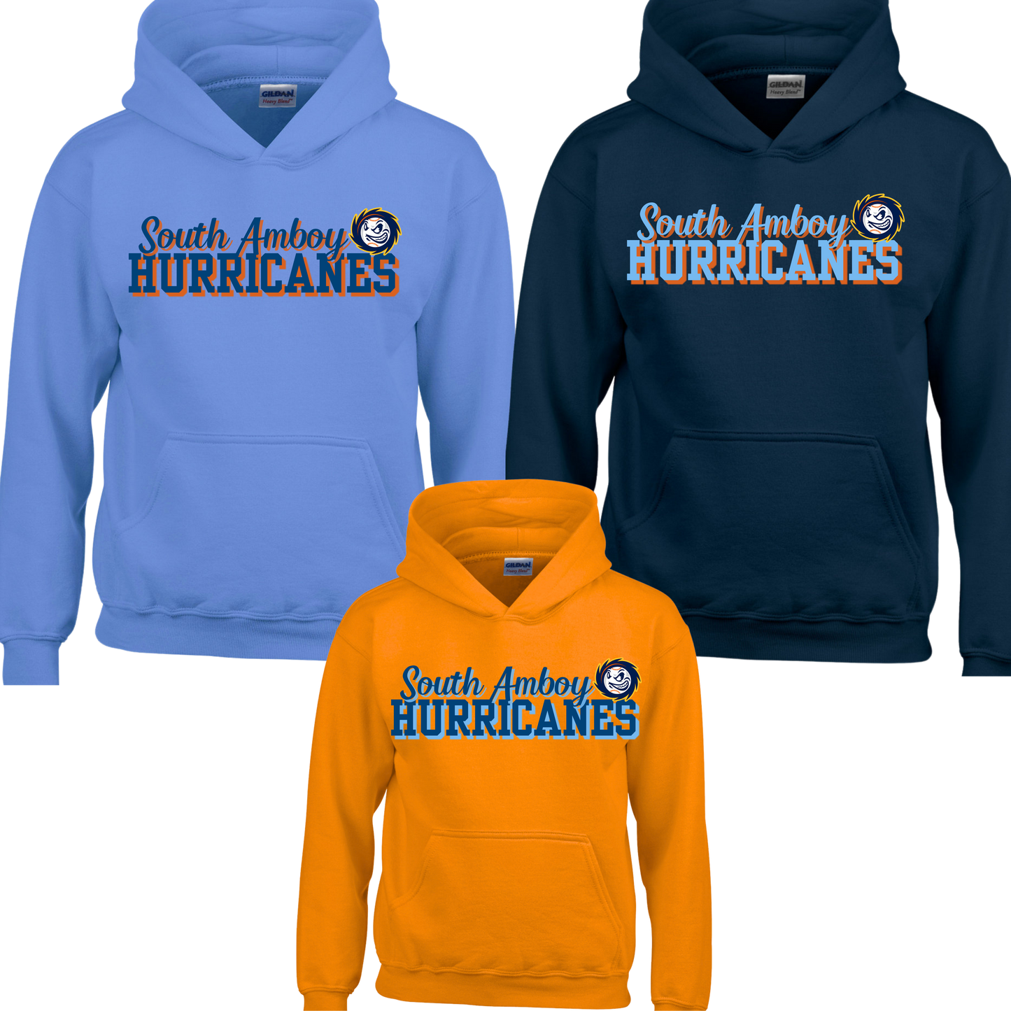 Hurricanes - Hurricanes Baseball Script - Fleece Hooded Sweatshirt