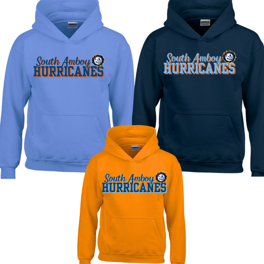 Hurricanes - Hurricanes Baseball Script - Fleece Hooded Sweatshirt
