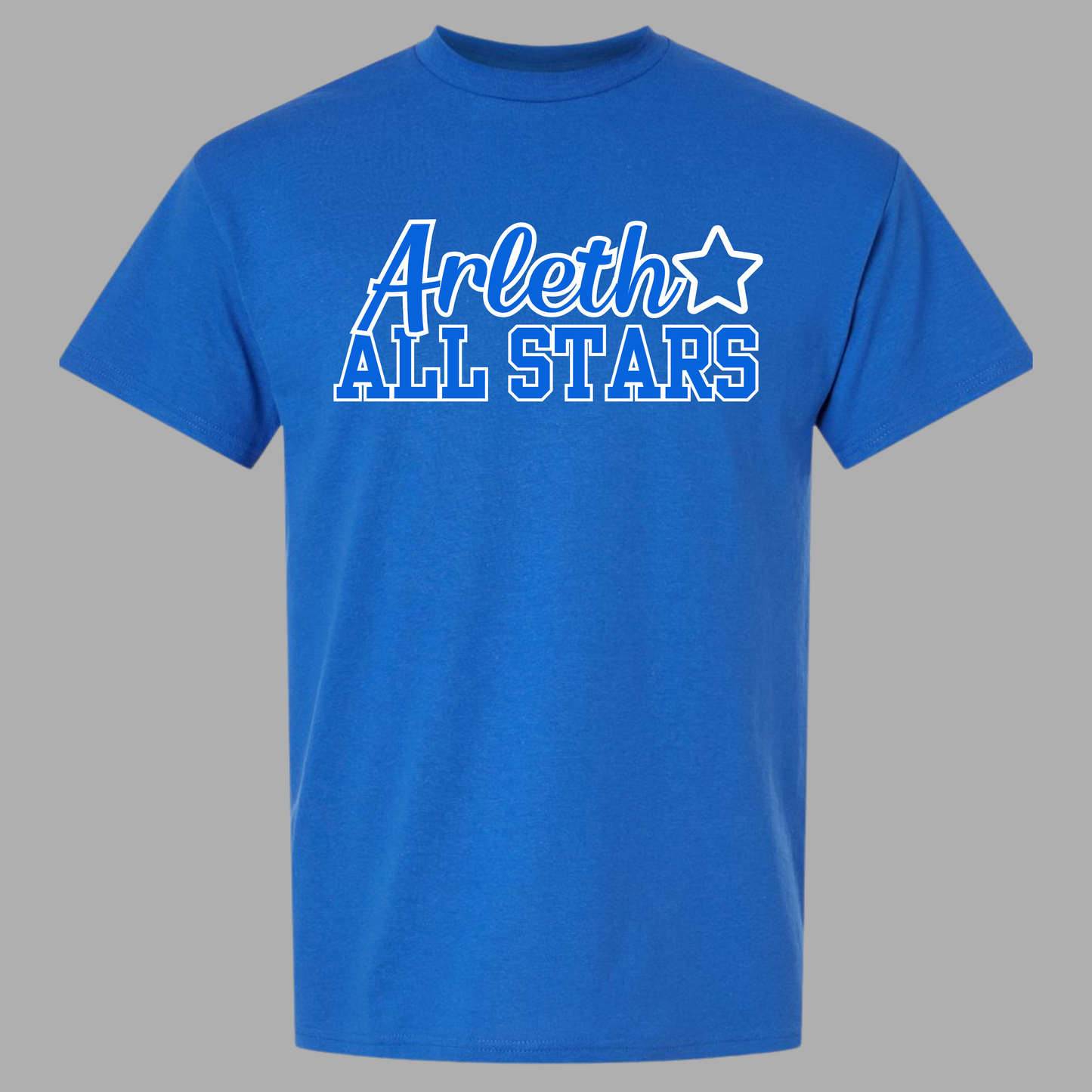 Arleth 020 - ARLETH All Stars Wording - Tee Shirt, Crew neck Sweatshirt, or Hooded Sweatshirt